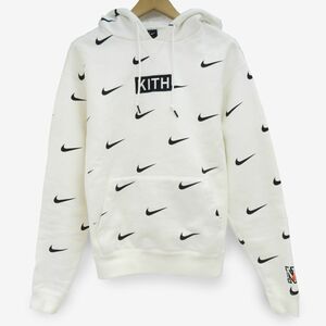 131 NIKE × KITH ナイキ キース 20AW ニューヨーク・ニックス フーディ プルオーバー パーカー 総柄ロゴ CZ1749-100 Sサイズ ※中古