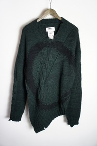 美品 国内正規22AW MM6 エムエム6 Maison Margielaメゾン マルジェラ DISTRESSED KNIT SWEATERケーブル ニット セーター S62GP0070 915O▲