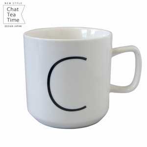 アウトレット　Chat Tea Time　イニシャルマグカップ　【Ｃ】■同梱 