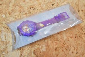 とっとこハム太郎　時計　腕時計　ダイバー型　デザイン　星空　カラー　紫　未使用　デッドストック