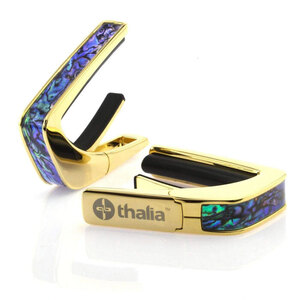 Thalia Capos タリア カポ Exotic Shell BLUE ABALONE 24K Gold ギター 12インチフレッドパッド付属 ブルー アバロン ゴールド