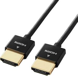 エレコム HDMI ケーブル 2m 4K × 2K対応 スーパースリム ブラック DH-HD14SS20BK