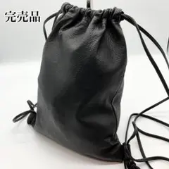 【完売品】Aeta ダブルフェイス ディア レザー ナップサック S 巾着 黒