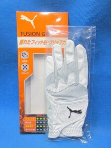 新品 PUMA/プーマ ゴルフ フュージョン グリップ グローブ 867912 全天候 26cm 白グレー