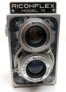 【1954年製! レトロカメラ!】RICOHFLEX VII ANASTIGMAT F:3.5/80mmレンズ付 リコーフレックス 二眼レフ カメラ アンティーク