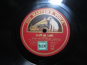 ★☆SP盤レコード 12吋 CLAIR DE LUNE / SWING LOW SWEET CHARIOT : NELLIE MELBA ネリー・メルバ 中古品☆★[6271] 