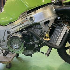 スズキ 隼 ハヤブサ GSX1300R 実働 エンジン オイルクーラー　希少！ＵＳメッキパーツ付