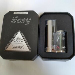 ①Ambition MODS EASY Side Box Mod 60W DESIGN BY SUNBOX R.S.S.　clear polished クリア　スケルトン　1218-D5-SA9