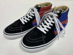 VANS GROSSO 激レア!! SK-8 Mid 黒 スエード 赤ｘ青 US8 (26cm) アメリカ企画限定!! バンズ ミッド ハイトップ