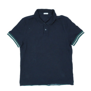 モンクレール MONCLER MAGLIA POLO MANICA CORTA ポロシャツ ライン ワッペン 半袖 トップス黒 ブラック メンズYBA10