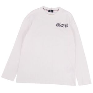 美品 モンクレール MONCLER 2022年 Tシャツ カットソー ロングスリーブ 長袖 ロゴ トップス メンズ L ホワイト cf12ed-rm10f12841