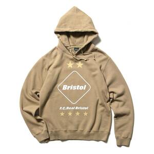 2019FW F.C.Real Bristol EMBLEM PULLOVER HOODIE ベージュ　サイズ　XL 新品未使用　ブリストル　ソフネット