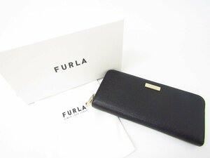 FURLA フルラ ラウンドファスナー 長財布 黒/ブラック (小銭入れあり)★AC25138