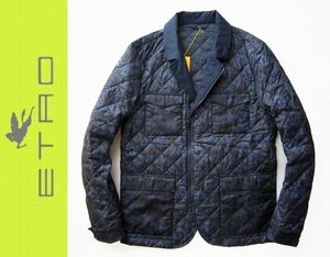 ◆本物◆ETRO エトロ◆上質感漂うボタニカル柄◎キルテッドジャケットL 新品