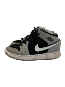 NIKE◆AIR JORDAN 1 MID SE GS_エア ジョーダン 1 ミッド SE GS/24.5cm/GRY