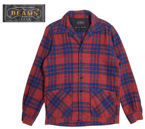 ダメージあり BEAMS＋チェック シャツジャケット S CAMP JACKET ジャケット BEAMS PLUS