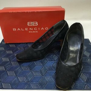 【中古/長期保管品/CH】- BALENCIAGA PARIS バレンシアガ 網 パンプス ヒール ブラック サイズ36 レディース シューズ　MZ0504