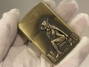 1円 ZIPPO ライター マルボロ Marlboroジッポ Zippoオイルライター真鍮製 中古品 喫煙グッズ ジッポー 火花確認済R658111