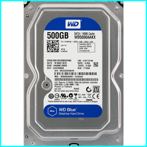 Western Digital WD5000AAKX-75U6AA0 DP/N 01WR32 3.5インチ SATA600 500GB 1988回 7621時間