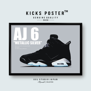 AJ6 エアジョーダン6 メタリックシルバー Metallic Silver キックスポスター 送料無料 AJ6-28