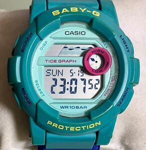 ★稼動品★CASIO カシオ Baby-G★BGD-180FB★クォーツ★樹脂★デジタル★レディース腕時計★袋・取説付属★