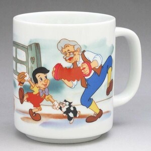 ★未使用★　ディズニー　ピノキオ　ヴィンテージマグカップ　USAディズニーテーマパーク　1970-80年代　陶器