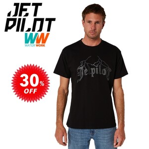 ジェットパイロット JETPILOT セール 30%オフ Tシャツ メンズ 送料無料 ライトニング SS Tシャツ ブラック/ブラック M W22605