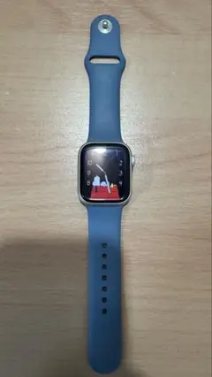 【値下げ可能】 Apple Watch 9 41mm ブルー シリコンGPS