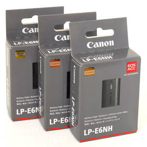 [中古] Canon LP-E6NH ３個セット キヤノンEOS カメラ用LI-IONバッテリー リチウムイオン充電池