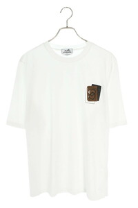 エルメス HERMES サイズ:M レザーワッペンデザインTシャツ 中古 BS99