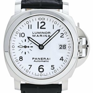 オフィチーネパネライ OFFICINE PANERAI ルミノール マリーナ 1950 3デイズ アラビア PAM00049 腕時計 ホワイト メンズ 【中古】