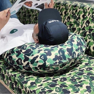 A BATHING APE BAPE ビーズ クッション ピロー 枕 エイプカモ 迷彩 カモフラージュ