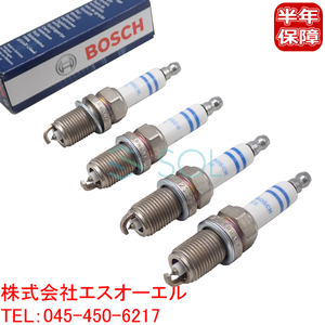 送料185円 アウディ A3 S3(8P1) TT(8J3 8J9) ダブルプラチナ スパークプラグ 4本セット(1台分) BOSCH製 6KPP332S 0242240627 101905631C