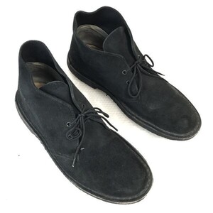 クラークス★クレープソール/デザートブーツ/スエード本革【9/27.5/黒/BLACK】チャッカブーツ/Shoes◆cWB92-6