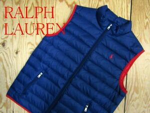 ★ラルフローレン RalphLauren★レディース兼用可能 キッズ ワンポイントポニー ライトダウンベスト★R60526041A