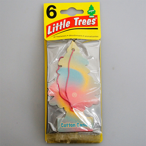 お得な6枚組 リトルツリー コットン キャンディ Little Trees 芳香剤 エアフレッシュナー 車 部屋 吊り下げ USA【メール便 送料無料】