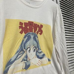 AHQS 1スタ 白 アニメ 長袖 Tシャツ ロンT うる星やつら ラムちゃん レトロ - 90s 00s ビンテージ 古着 ベール 卸 仕入れ