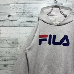 【フィラ】FILA 最高デザイン ビッグロゴ レトロ 人気 スウェット パーカー