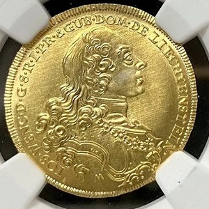 1758年 MS69 最高鑑定 リヒテンシュタイン ヨーゼフ・ヴェンツェル ダカット金貨★1769 DUCAT アンティーク/ゴールド/RESTRIKE/コイン