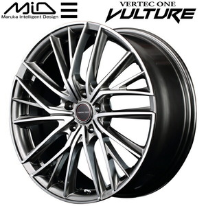 MID VERTEC ONE VULTURE ホイール1本 ハイパーシルバーポリッシュ 7.0J-18インチ 5穴/PCD100 インセット+48