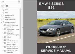 BMW 6シリーズ 6series E63 M6 ワークショップマニュアル 整備書　