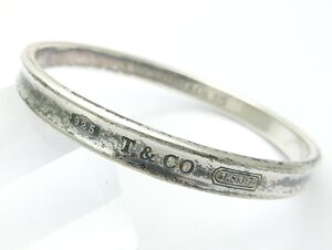 1000円スタート バングル TIFFANY&Co. ティファニー T&CO 1837 925 総重量約31.4g 腕周り約18.5cm シルバー アクセサリー WHO H214