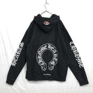 KZ7655★CHROME HEARTS : PPO HD CHOMPER PLVR MATTY BOY スウェットプルオーバーパーカー★L★黒 クロムハーツ