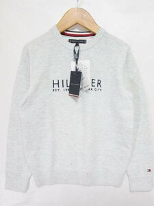 【送料込】[新品] [キッズ/子供] TOMMY HILFIGER トミーヒルフィガー セーター 120cm 薄い灰色 ライトグレー 綿 ニット地 男の子 /n472969