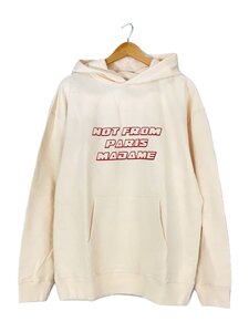 DROLE DE MONSIEUR◆SLOGAN NFPM HOODIE/パーカー/M/コットン/アイボリー/プルオーバー