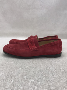 JIMMY CHOO◆ローファー/42/RED/スウェード