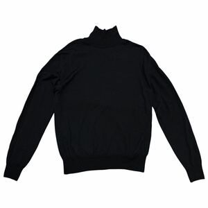 参考定価33,000円 AURALEE オーラリー WOOL CASHMERE HIGH GAUGE KNIT TURTLE NECK ウールカシミヤ ネイビー メンズ サイズ3 Sサイズ相当