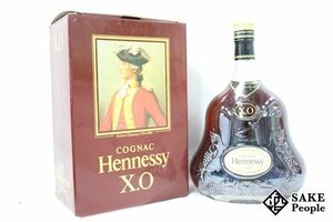 ◆1円～ ヘネシー XO 金キャップ クリアボトル 1000ml 40％ 箱付き コニャック