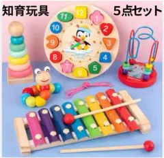 木製 知育玩具 5点セット まとめ売り 積み木 おもちゃ 楽器 赤ちゃん 知育