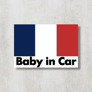 フランス国旗【Baby in Car/ベビーインカー】マグネットステッカー